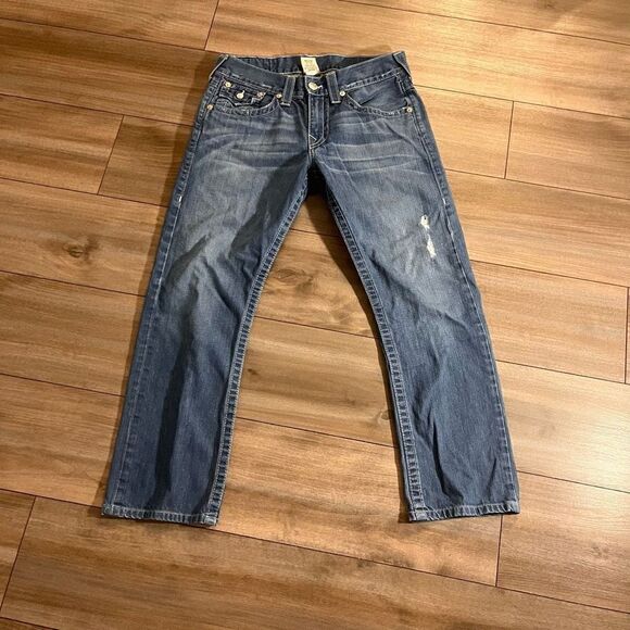 True Religion Light Blue Wash Denim Jeans Men 31 x27 - Picture 2 of 6